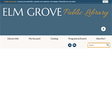 Tablet Screenshot of elmgrovelibrary.org